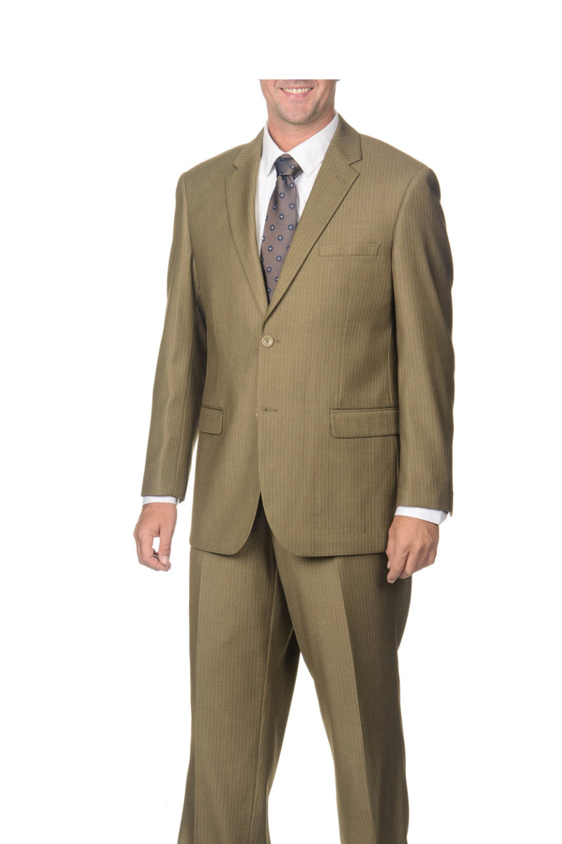 Tan store pinstripe suit