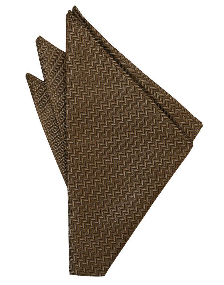 Cardi Espresso Herringbone Pocket Square