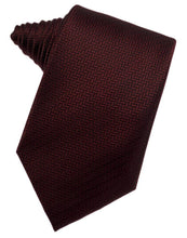 Load image into Gallery viewer, Cardi Self Tie Merlot Herringbone Necktie