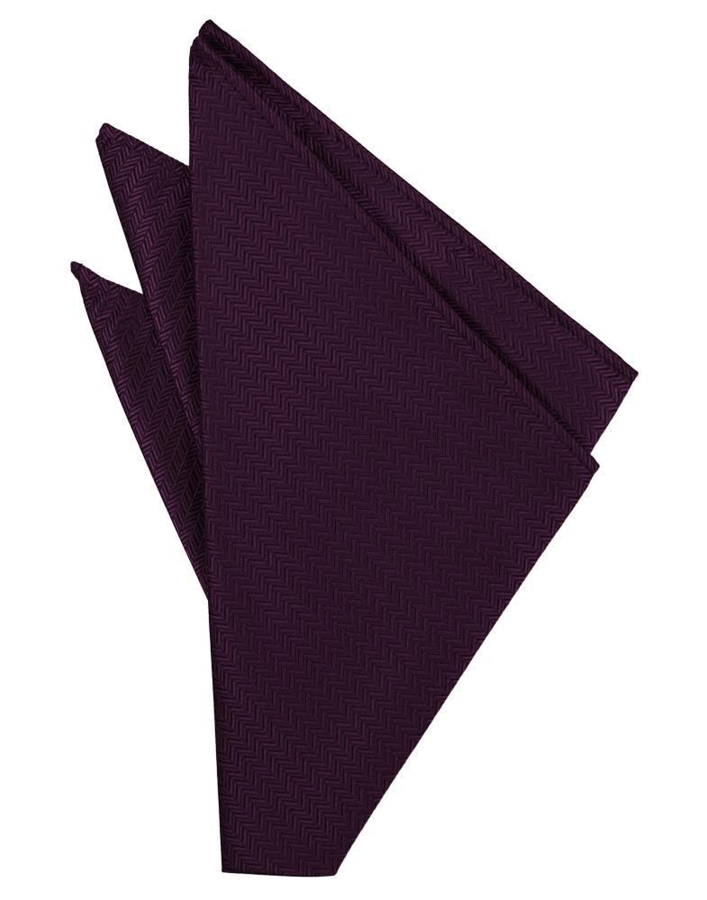 Cardi Raisin Herringbone Pocket Square